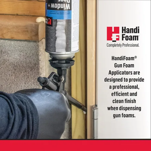 Vista 2 de HandiFoam HT330 Aplicador de espuma para pistola, barril de 7 pulgadas (7.1 in), control de cuentas ajustable, compatible con la mayoría de latas