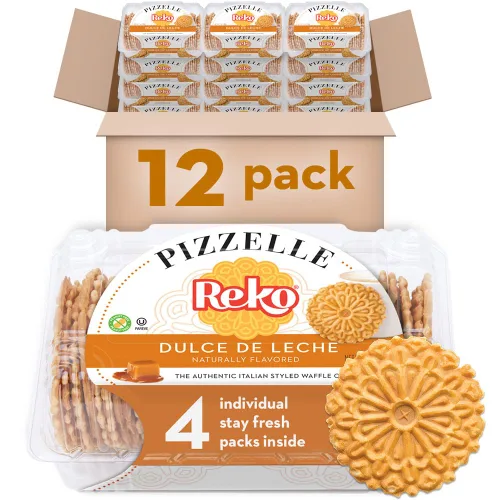 Vista 21 de Reko Pizzelle Galleta Gofre Auténtica Estilo Italiano, Anís, 7 Onzas (Paquete de 1)