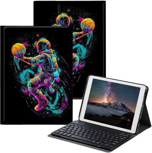 Vista 16 de Funda para Samsung Galaxy Tab S6 Lite 2022/2020 con teclado inalámbrico desmontable y soporte ajustable para proteger la tableta para Samsung Galaxy