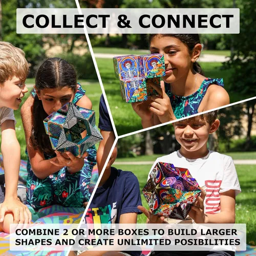 Vista 6 de Shashibo Caja de Cambio de Forma - Premiado, Patentado Juego de Dedos con 36 Imanes de Tierras Raras - Se Transforma en Más de 70 Formas, Caja