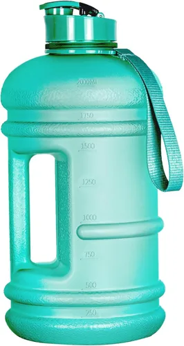 Vista 27 de TOOFEEL Botellas de agua de 2 litros – Botella de agua de medio galón sin BPA – Ideal para gimnasio, jarra de agua grande, botella deportiva