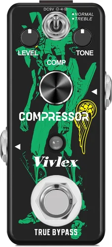 LEF-333 Pedal de compresor mini analógico de efectos de compresión Pedal Stompbox para guitarra eléctrica Bajo True Bypass Pedal