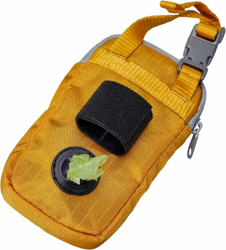 Vista 6 de Blueberry Style Dispensador de bolsas de basura de perro ámbar, accesorio de correa para bolsa de excrementos de perro, incluye 1 rollo de bolsas