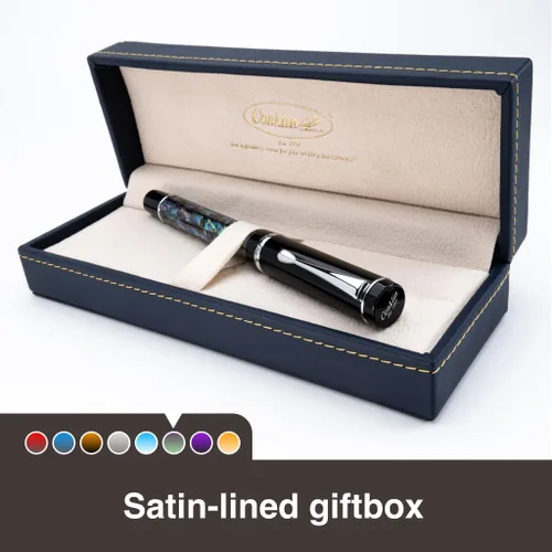 Vista 5 de Conklin Duragraph Pluma estilográfica Abalone Nights - Punta mediana, elegante instrumento de escritura con exquisito acabado de abulón