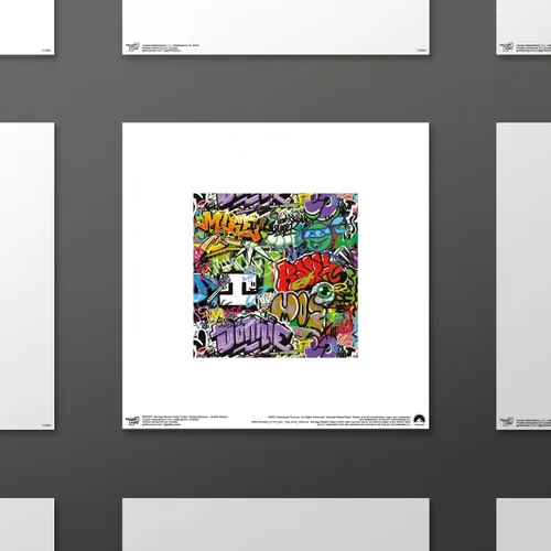 Vista 3 de Trends International Gallery Pops Nickelodeon Teenage Mutant Ninja Turtles: Mutant Mayhem - Arte de pared con patrón de graffiti, versión enmarcada