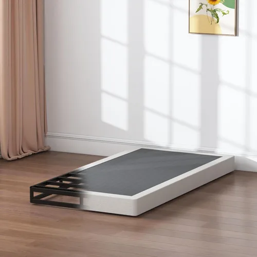 Vista 2 de SHLAND Box Spring Twin – Muelles de caja de metal resistentes de perfil bajo de 3 pulgadas para cama individual, base de colchón, fácil montaje