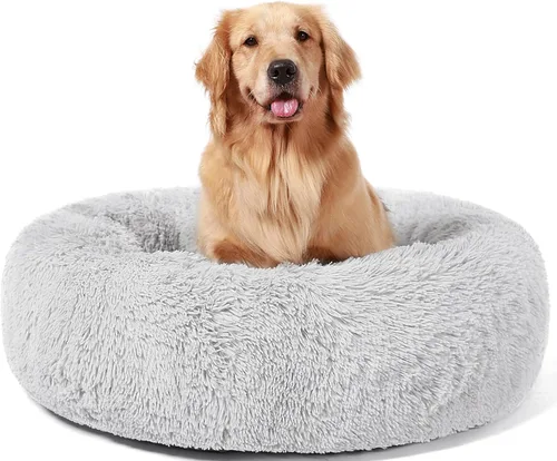 Vista 14 de Hachikitty Calming Donut Cuddler - Cama para perros medianos, 24 pulgadas