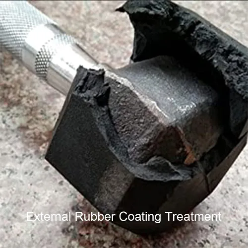 Vista 5 de THUNDERBAY Pesas hexagonales de hierro fundido con revestimiento de goma (en pares o individuales)