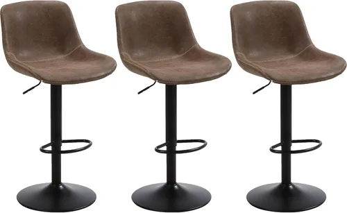 Vista 18 de Taburetes de bar, taburetes giratorios de altura de mostrador con respaldo, sillas de bar modernas ajustables, taburete alto de cocina sin brazos