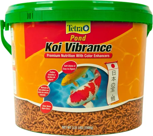 Vista 12 de TetraPond Koi Vibrance, Palitos Suaves, Alimento Flotante para Estanque, 16.5 Libras