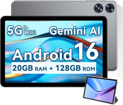 Vista 8 de Tablet Android de 10 pulgadas, tableta Android 16 para niños y adultos, Octa-Core, 20 GB de RAM, 128 GB de almacenamiento, 1 TB expandible, cámaras