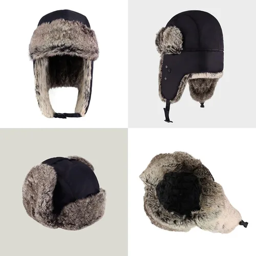 Vista 2 de CHOK.LIDS Impermeable Invierno Trapper s Unisex Premium Fuerza Ushanka Ear Flap barbilla correa clima frío al aire libre