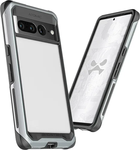 Vista 38 de Ghostek Atomic - Funda delgada para Galaxy Z Flip 4, parte trasera de aramida con parachoques de aluminio rojo, funda protectora de doble capa a