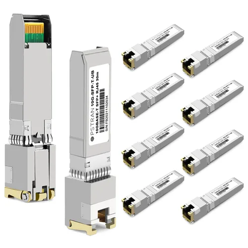 Vista 10 de Módulo transceptor de cobre 10GBASE-T SFP+ RJ45 compatible con Arista SFP-10GE-T 10G SFP+ 98.4 ft Cat6a/7