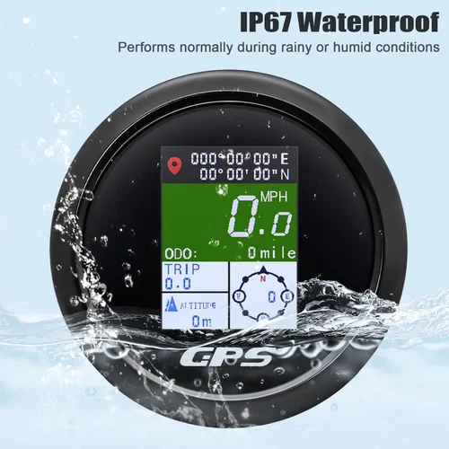 Vista 4 de Velómetro GPS MAIMEIMI 85mm 3-3/8" Digital para Barco, Velómetro GPS, Velómetro Impermeable, MPH, Nudos y Km/h Ajustable para Auto, Marino, Camión