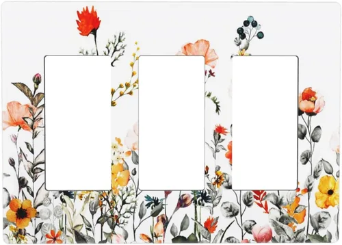 Vista 46 de Taupe Beige Marrón Gris Abstracto Arte 1-Banda Interruptor de Luz Doble de Recepción Placa de Pared Toma Cubiertas Eléctricas Decorativas Modernas