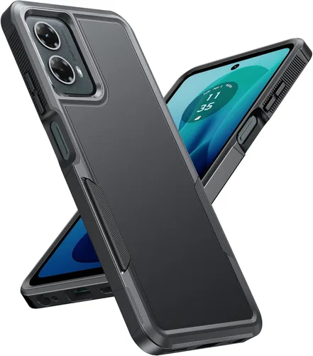 Vista 123 de FNTCASE Funda para Motorola Moto G-Power-5G-2024: funda protectora de doble capa resistente para teléfono celular a prueba de golpes con parte