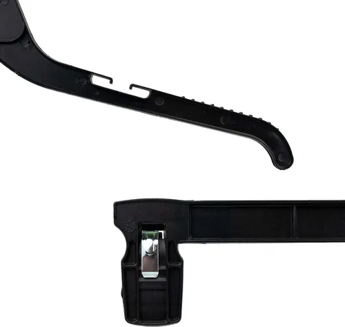 Vista 3 de HangOn Juego combinado de perchas para camisa y pantalones, plástico reciclado, negro, 19 pulgadas y 14 pulgadas, 15 cada uno, 30 en total