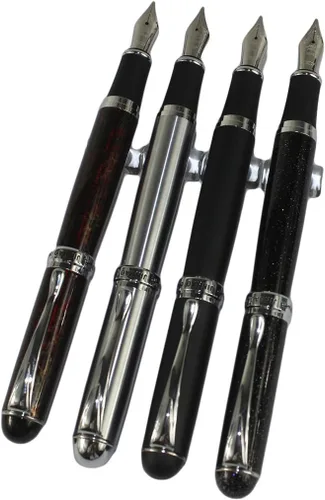 Vista 12 de Gullor 3 piezas en set 606 pluma estilográfica con cartuchos en 3 colores con estuche para pluma