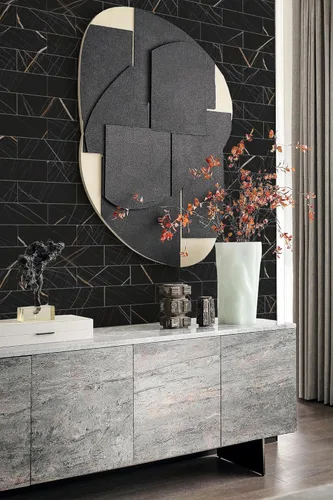 Vista 4 de Avant Decor 24 Stone Composite Subway Pelar y pegar cocina 4 x 12 pulgadas Bex Metro Matte Noir 8 pies cuadrados