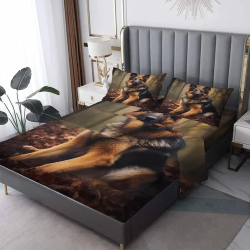 Vista 28 de Juego de sábanas tamaño individual: sábanas y fundas de almohada, sábanas y fundas de almohada, microfibra suave y bolsillo profundo y patrón sin
