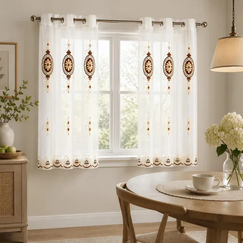 Vista 34 de VOGOL Cortinas/Cortinajes/Paneles/Tratamientos Personalizados Simples de Chenilla Jacquard Opacas Elegancia para Ventana para Dormitorio Sala
