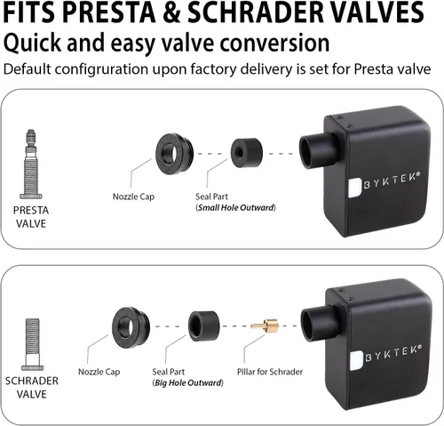 Vista 3 de Bomba de viaje, color negro