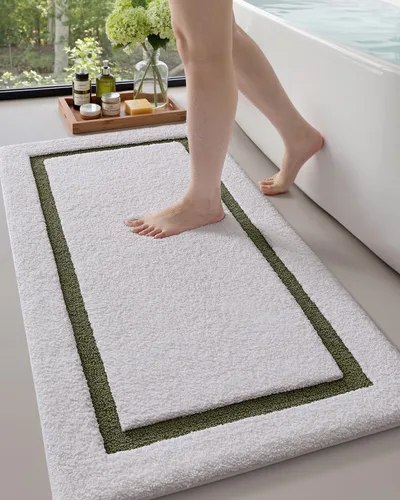 Vista 14 de Color&Geometry Alfombras de baño, de microfibra absorbentes de agua y de secado rápido, antideslizantes, lavables a máquina, extra suaves