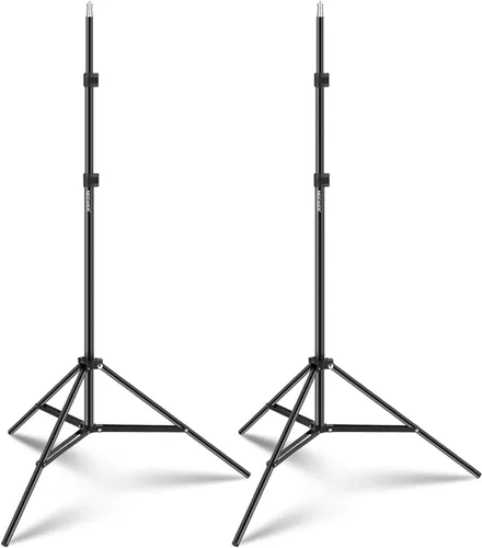 Vista 9 de NEEWER Trípode para Luz de Fotografía, 47-195cm/1.5-6.4ft de Aluminio Trípode de Iluminación de Estudio Reversible, Trípode Portátil para Video