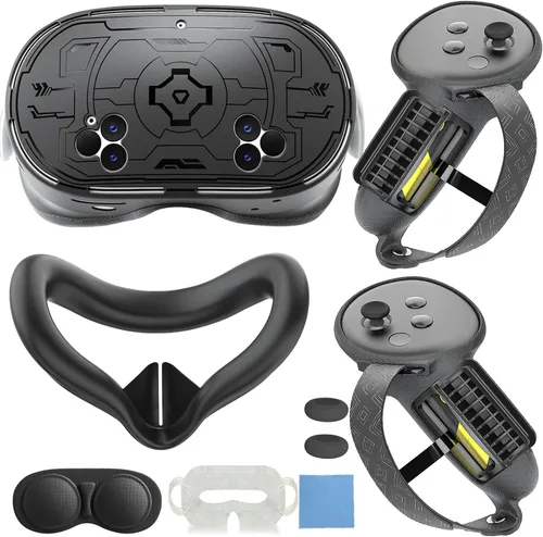 Vista 14 de 7 in 1 Silicone Cover Set Compatible with Meta Quest 3S, VR Accessories for Oculus/Meta Quest 3S Skins and Wraps, Includes Controller Grips Cover