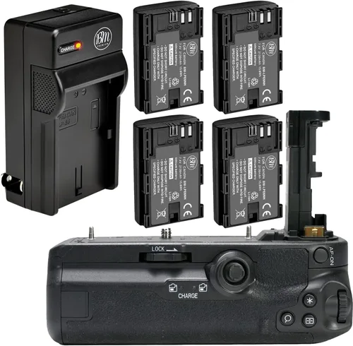 BM Premium Kit de agarre de batería para cámara digital Canon EOS R5, EOS R5C, EOS R6, EOS R6 II. Incluye repuesto de agarre de batería BG-R10 +