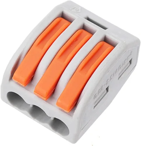 Vista 7 de Conector de cable de palanca de 2 puertos, conectores de alambre de empalme compactos para múltiples tipos de cables