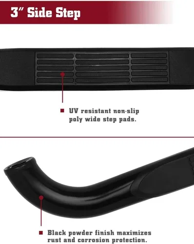 Vista 5 de TAC - Estribos laterales compatibles con Chevy Silverado/GMC Sierra 1500 Crew Cab 2019-2025 Silverado/Sierra 2500 3500 Crew Cab 2020-2025 Pickup