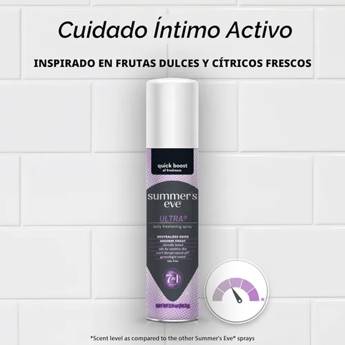 Vista 4 de Summer's Eve Ultra Daily Active - Aerosol femenino, 2 onzas, paquete de 3