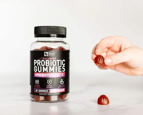 Vista 8 de Probiotic Gummies for Adults and Kids (60 Count 5 Billion CFU) w/Organic Berry Antioxidants & Vitamin C for Immune Support and Digestion gummy