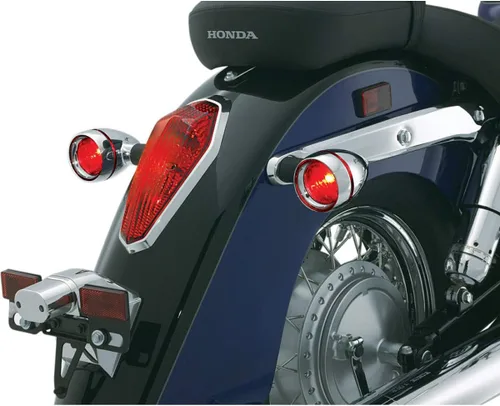 Vista 2 de Kuryakyn 2268 Accesorio de iluminación de motocicleta: señal de giro frontal/luces intermitentes biseles profundos para Honda, motocicletas