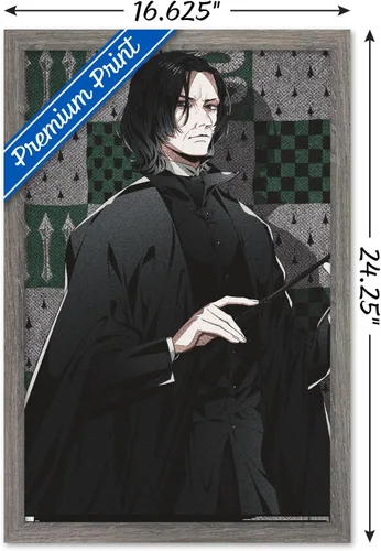 Vista 3 de Trends International The Wizarding World: Harry Potter - Póster de pared Dynasty Snape, 14.725 x 22.375 pulgadas, versión enmarcada de madera
