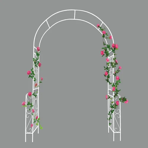 Arco de jardín de metal, montaje libre, enrejado de árbol para plantas trepadoras, soporte para arco de rosas, arco de exteriores, decoración de