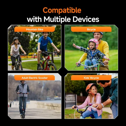 Vista 9 de SVBONY Cámara de bicicleta con pantalla inteligente, cámara de acción 4K60fps con rastreador GPS, velocímetro/odómetro, antivibración, luces