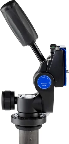 Vista 5 de Benro HD1A Cabezal panorámico/inclinable de 3 vías, capacidad de carga de 8.8 libras, liberación rápida compatible con Arca, controles