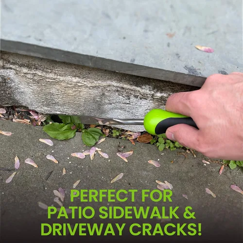 Vista 2 de Herramienta de desbroce de grietas de patio Garden Guru con mango ergonómico – Desmalezador de acero inoxidable para grietas de acera y entrada