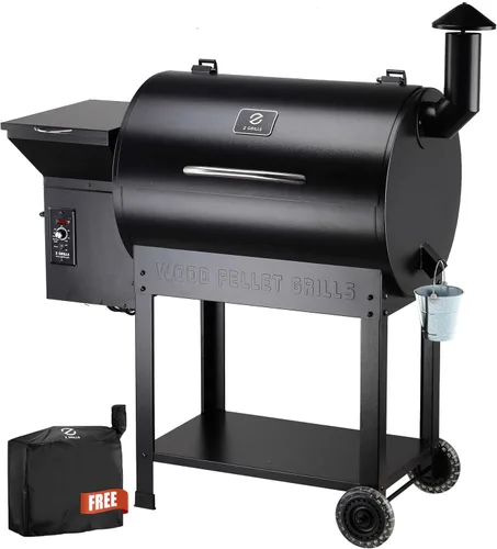 Vista 10 de Z GRILLS ZPG 550B2 - Ahumador de pellets de madera, parrilla de barbacoa 8 en 1 con controlador LCD de última tecnología PID, control automático