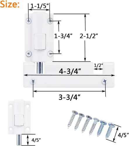 Vista 3 de HauSun - Cerradura de seguridad para puerta corredera de patio, accionable con el pie, se adapta al riel superior de la puerta de patio a prueba