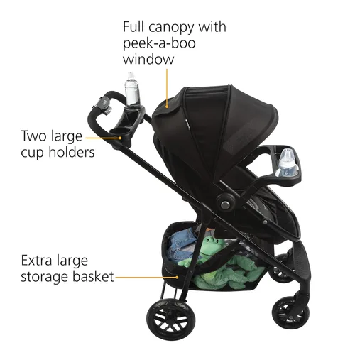 Vista 4 de Safety 1st Grow and Go Flex 8 en 1 Sistema de viaje, Foundry y base ajustable para asiento de coche infantil 35 LT a bordo