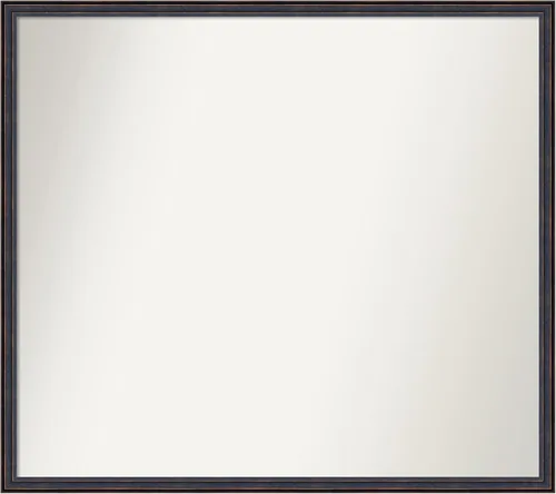 Vista 32 de Amanti Art Espejo de baño de bronce para sobre el fregadero, 25 x 26 pulgadas, espejo rectangular de bronce oscuro, marco de madera tradicional