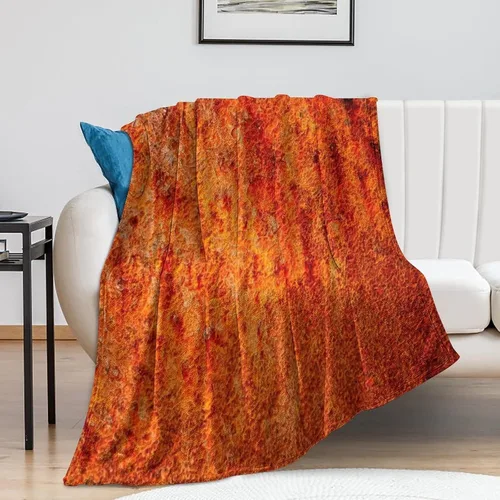 Vista 8 de Burnt Orange Flannel Fleece Throw Blankets 50"X40" Lightweight Fluffy Winter Fall Blanket Cozy Soft Fuzzy Plush Home Decor for Couch Bed Sofa