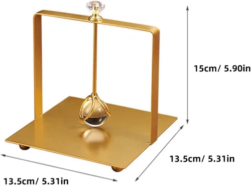 Vista 2 de Metal Napkin Stand Decorative Tissue Dispenser with Weight, Gold Square Desktop Napkin Holder for Restaurant, Bar, and Home Table Organizer