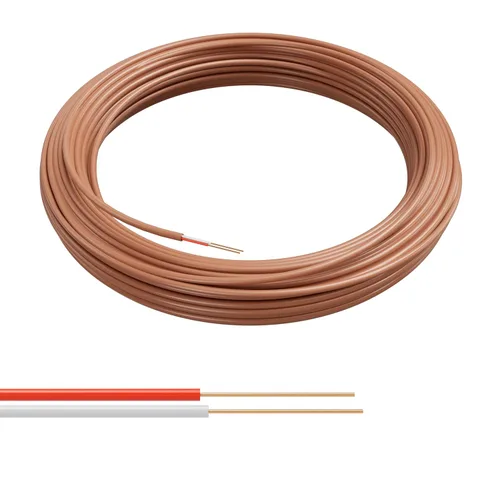Cable The Cimple Co para termostato, color café, cobre macizo calibre 18, conductor, certificación CL2 UL, CMR nominal CL3, residencial, comercial e