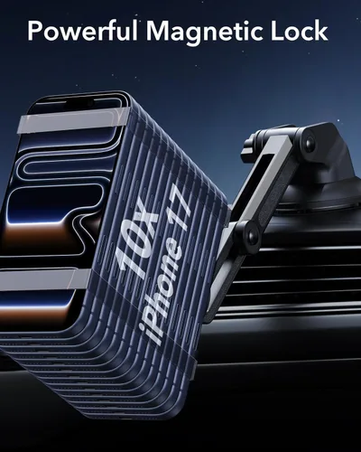 Vista 4 de ESR Soporte Magnético para Teléfono para Tablero de Coche, para Montura de Coche MagSafe, Montura de Vacío para Parabrisas de Coche para iPhone