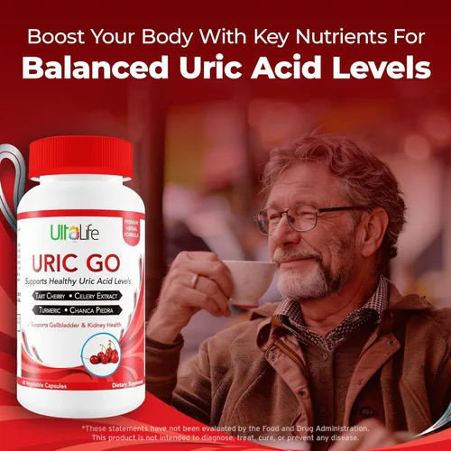Vista 7 de #1 URIC GO Uric Acid Cleanse Support Supplement for G.O.U.T - Natural Kidney Cleanse Detox Formula Chanca Piedra, Celery Seed, Tart Cherry